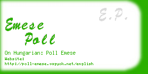 emese poll business card
